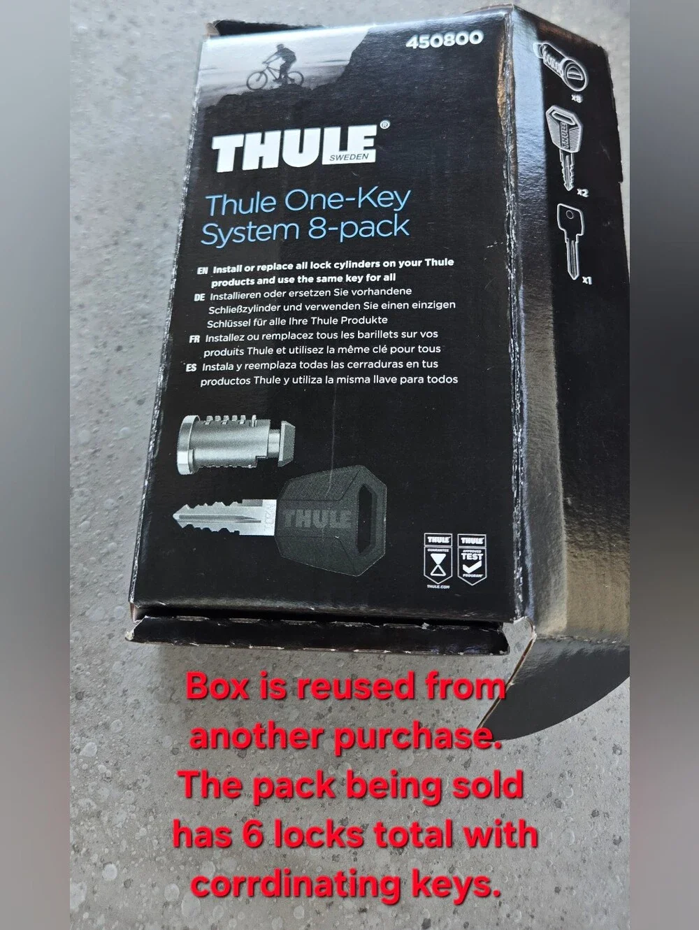 Thule Lock And Key System- 6 Total  With Keys